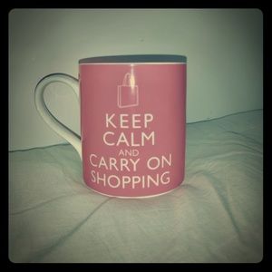 Girly shopping pink mug coffee cup tea kitchen cup
